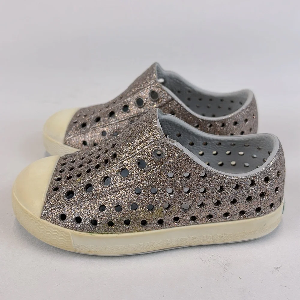 NATIVE Jefferson SlipOn Shoes Kids Glitter Size C6